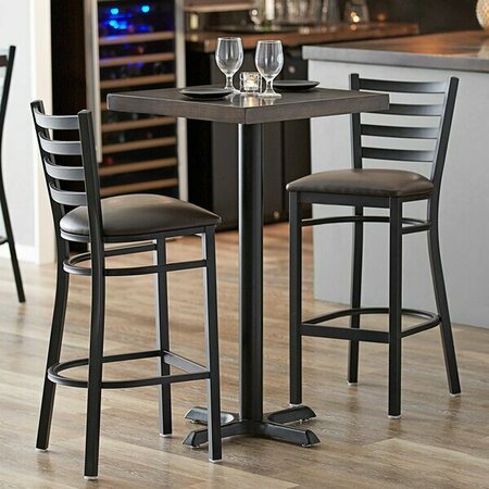 LANCASTER TABLE & SEATING LT 24 Square Bar Height Recycled Wood Table - Espresso Finish 349B2424ESXB